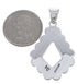 Sterling Silver And Turquoise Inlay Slide Pendant EX30596